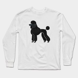 Black Poodle Long Sleeve T-Shirt